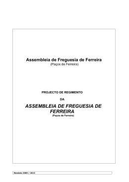 regimento de assembleia de freguesia