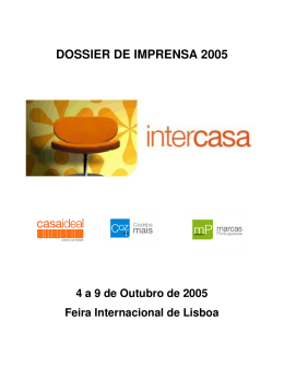 DOSSIER DE IMPRENSA 2005 - Feira Internacional de Lisboa
