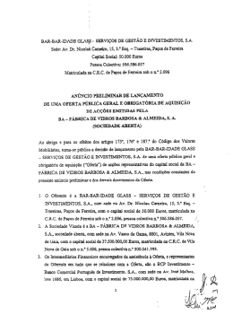 Fábrica Vidros Barbosa & Almeida, SA