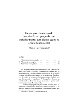 Estrat&eacute;gias e tentativas do licenciando em geografia para trabalhar