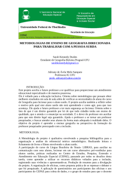 metodologias de ensino de geografia direcionada para trabalhar