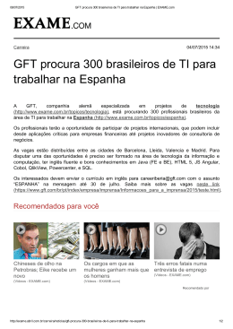 GFT procura 300 brasileiros de TI para trabalhar na Espanha