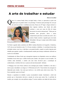 A arte de trabalhar e estudar - Portal RP