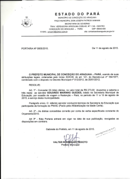Portaria 0955 - Secretaria Municipal de Educa&ccedil;&atilde;o de Concei&ccedil;&atilde;o do