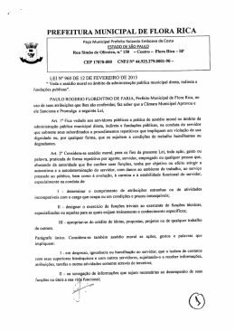 Flora Rica - Lei do Assedio Moral