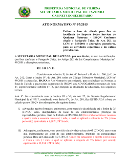 secretaria municipal de fazenda ato normativo nº 07/2015 - FISS-LEX
