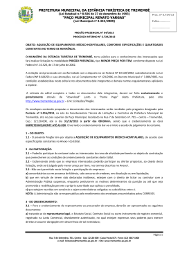 prefeitura municipal da est&acirc;ncia tur&iacute;stica de trememb&eacute;