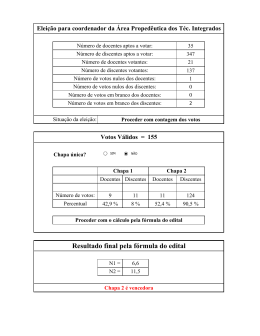 Resultado final pela fórmula do edital - IF Sertão-PE