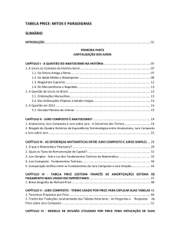 OKTabela Price - mitos e paradigmas