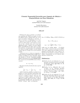 Fórmula Trapezoidal Estendida para a Equação de Difusão e