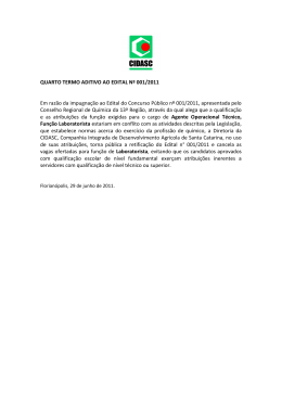 QUARTO TERMO ADITIVO AO EDITAL N&ordm; 001/2011 Em