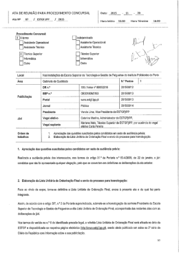 IXI A termo [] Indeterminado - ESTGF