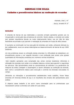 EMENDAS COM SOLDA