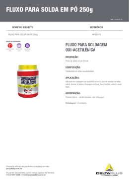 FLUXO PARA SOLDA EM P&Oacute; 2509