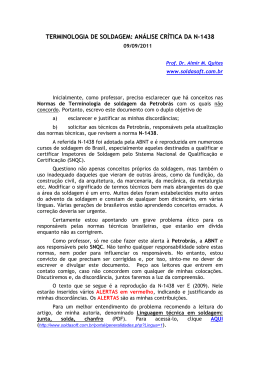 terminologia de soldagem: an&aacute;lise cr&iacute;tica da n-1438