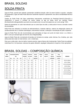 Especifica&ccedil;&atilde;o T&eacute;cnica - Brasil Soldas