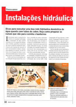 Instalações Hidráulicas em COBRE