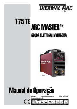 ARC MASTER&reg; 175 TE Maunal de opera&ccedil;&atilde;o
