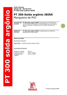 FICHA T&Eacute;CNICA PT 300 SOLDA ARG&Ocirc;NIO