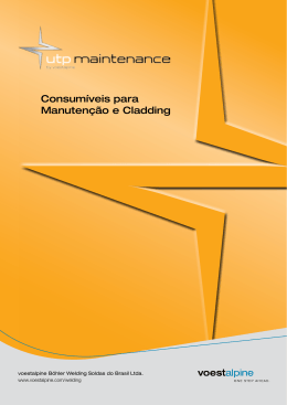 Consumíveis para Manutenção e Cladding