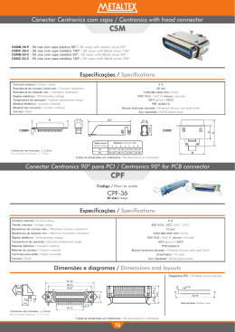 CPF - Centronics para PCI Conector centronics 90º fêmea para PCI