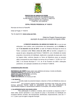 Preg&atilde;o Presencial n&ordm; 116