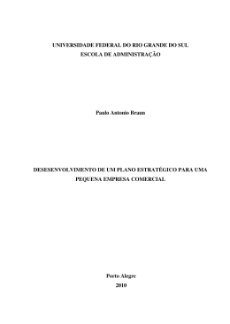 Desenvolvimento de um plano estratégico para uma pequena