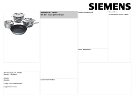 Siemens - HZ390040 Set de 4 peças para indução
