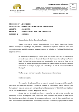 PROCESSO N&ordm; : 138126/2009 - TCE-MT