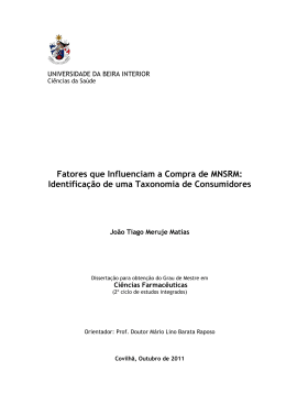 Fatores que Influenciam a Compra de MNSRM