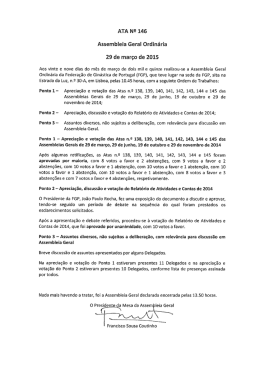 29 de mar&ccedil;o de 2015 - Federa&ccedil;&atilde;o de Gin&aacute;stica de Portugal