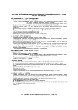 documenta&ccedil;&atilde;o b&aacute;sica para aquisi&ccedil;&atilde;o de im&oacute;vel