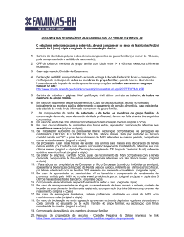 DOCUMENTOS NECESS&Aacute;RIOS AOS CANDIDATOS DO