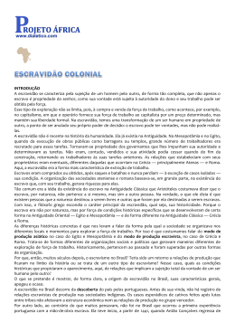 INTRODU&Ccedil;&Atilde;O A escravid&atilde;o se caracteriza pela sujei&ccedil;&atilde;o de um