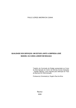 PAULO JORGE AMORIM DA CUNHA QUALIDADE DOS