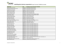 Identifica&ccedil;&atilde;o de t&eacute;cnicos respons&aacute;veis (artigo 3&ordm; da Portaria 773