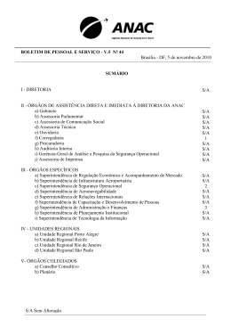 AG&Ecirc;NCIA NACIONAL DE AVIA&Ccedil;&Atilde;O CIVIL