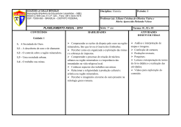 Hist&oacute;ria Per&iacute;odo: I Professor (a): Liliane Cristina de Oliveira Vieira e