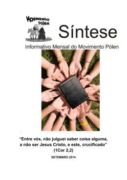 “Entre vós, não julguei saber coisa alguma, a não ser Jesus Cristo