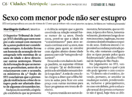 Sexo cem menor pode n&atilde;o ser estupro