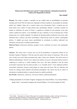 1 Democracia Eletr&ocirc;nica para quem?