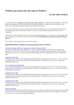 Windows para quem n&atilde;o sabe nada de Windows