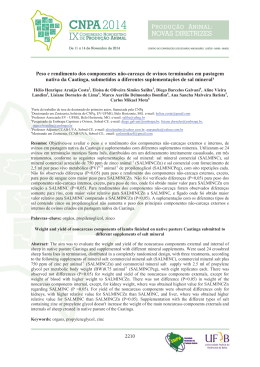 Peso e rendimento dos componentes n&atilde;o - Ainfo
