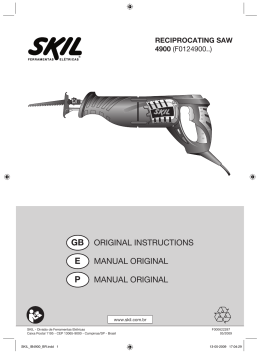 GB ORIGINAL INSTRUCTIONS MANUAL ORIGINAL MANUAL