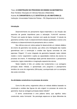 A CONSTRU&Ccedil;&Atilde;O NO PROCESSO DE ENSINO DA MATEM&Aacute;TICA