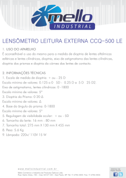 LENS&Ocirc;METRO LEITURA EXTERNA