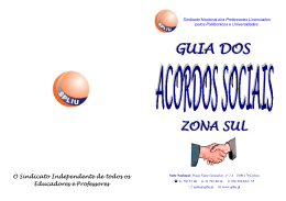 Acordos Sociais - Zona Sul - Sindicato Nacional dos Professores