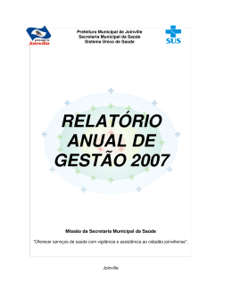 RELATÓRIO ANUAL DE GESTÃO 2007