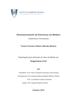 Dimensionamento de Estruturas em Madeira