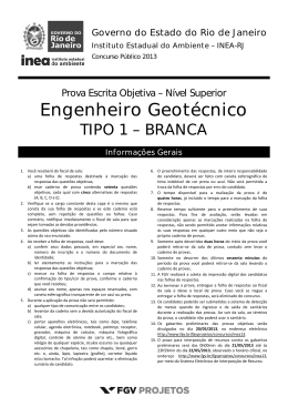 Prova - FGV Projetos